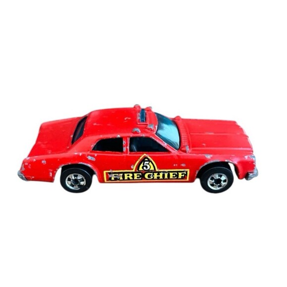Vintage Hot Wheels Fire Department Chief 1977 Red Blackwall Hong Kong - Picture 3 of 5